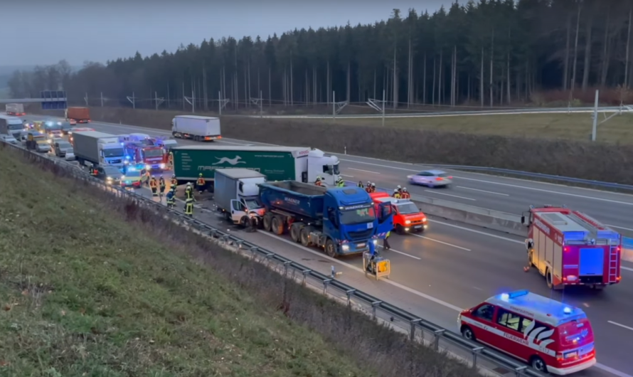 A8 | MERKLINGEN: ðð SCHWERER UNFALL mit LKW & PKW – [Zwei Eingeklemmte] – RETTUNGSARBEITEN ðð [E]