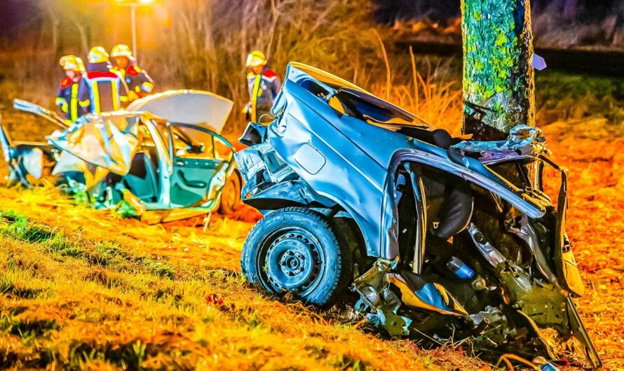 ð´  HORROR-CRASH: BMW am BAUM ZWEIGETEILT  ð´ | ð  Feuerwehr & DRK versorgen Schwerverletzten  ð