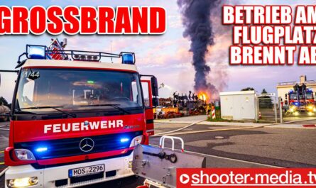 ð¥ð¥ GROSSBRAND AM FLUGPLATZ: BETRIEB BRENNT AB ð¥ð¥ | Große Flammen am Öltank