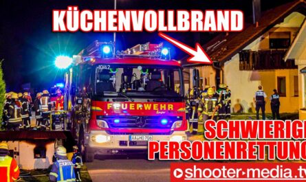 ð¥ KÜCHENVOLLBRAND: SCHWIERIGE PERSONENRETTUNG ð¥ | ð Feuerwehr Aalen unterstützt ð