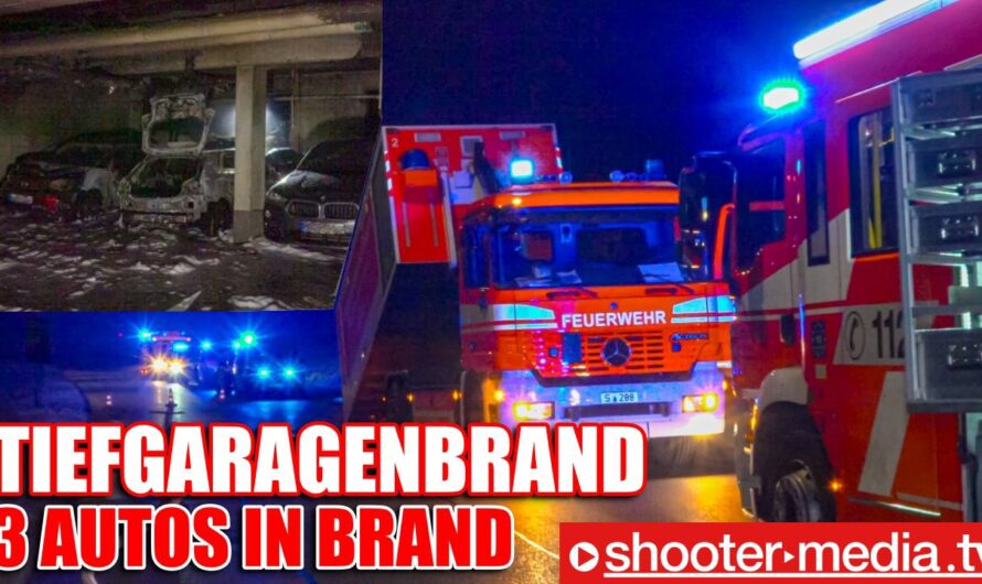 ð¥ TIEFGARAGENBRAND: 3 AUTOS in BRAND ð¥ | ð Löscharbeiten in Birkach ð